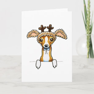 Cartão De Festividades Oh Deer Italian Greyhound