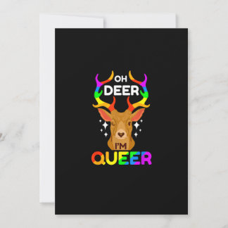 Cartão De Festividades Oh Deer Queer Estilo Criativo Moderno