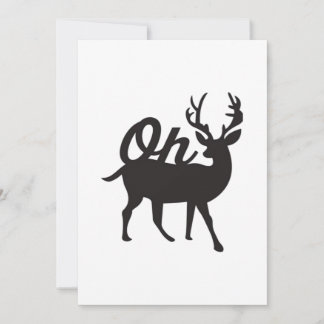 Cartão De Festividades Oh Deer Vibração Clássica Retro