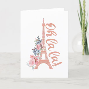 Cartão De Festividades Oh La La - Torre Eiffel Paris França
