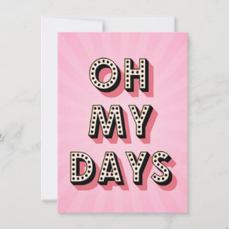 Cartão De Festividades Oh Meus Dias