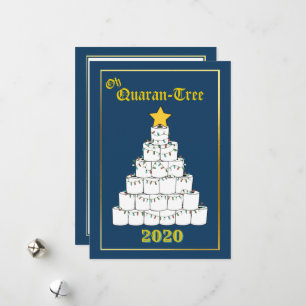 Cartão De Festividades Oh Quarantine Toilet Paper Árvore de Natal Engraça