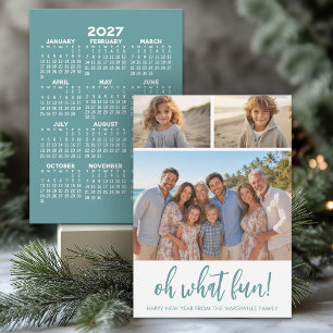 Cartão De Festividades Oh Que Diversão - Calendário de 3 Fotos - 2027