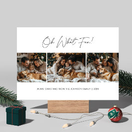 Cartão De Festividades Oh, Que Diversão Da Família De Natal Divertida Cac