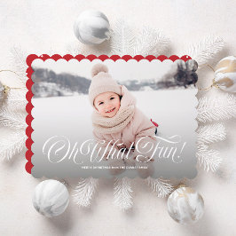 Cartão De Festividades Oh que diversão lindo três fotos Feliz Natal