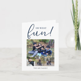 Cartão De Festividades Oh Que Divertido 4 Marinho de Colagem de Fotografi