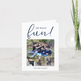 Cartão De Festividades Oh Que Divertido 4 Marinho de Colagem de Fotografi