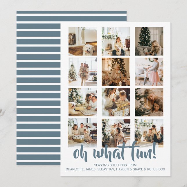 Cartão De Festividades Oh Que Foto Divertida de Natal Personalizada (Frente/Verso)