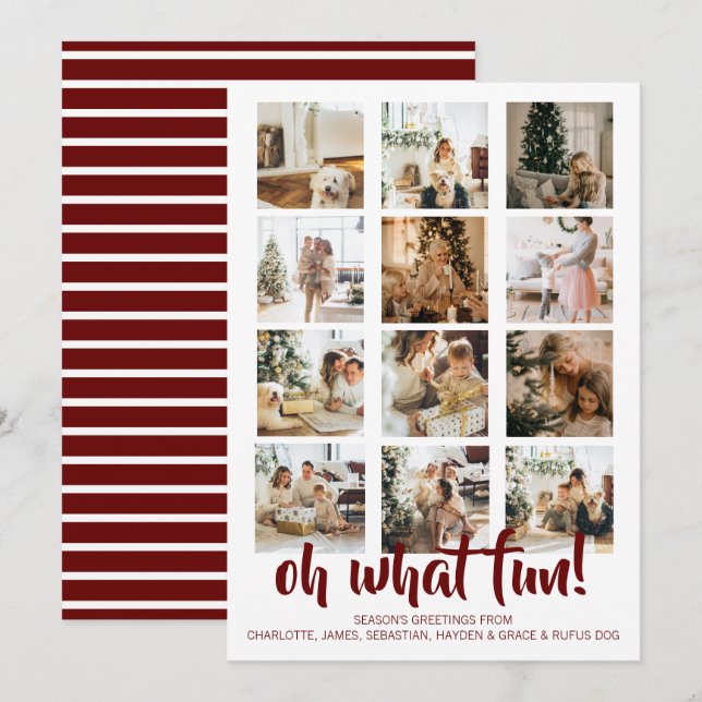 Cartão De Festividades Oh Que Foto Divertida de Natal Personalizada (Frente/Verso)