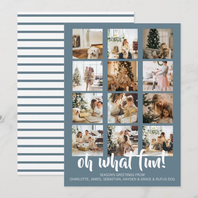 Cartão De Festividades Oh Que Foto Divertida de Natal Personalizada (Frente/Verso)