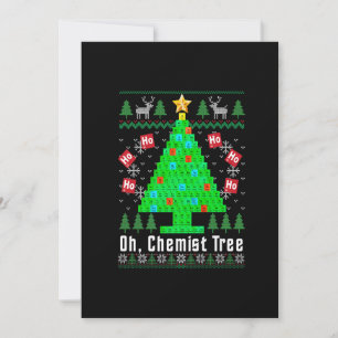 Cartão De Festividades Oh Químico Árvore Alegre Químico Natal Química Fei