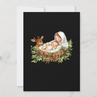Cartão De Festividades Oh Veado Cena de Natal de Maria Jesus Natal