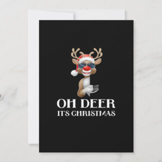 Cartão De Festividades Oh Veado É Natal Estilo Rena