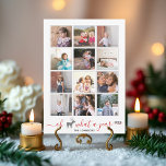 Cartão De Festividades Oh veado que ano de revisão foto colagem vermelha<br><div class="desc">Oh vejam que ano na revista doze fotos colage Red Holiday Card. Um cartão de Natal moderno, com uma coleção de fotos de doze fotos com a cinza, um para cada mês, e a mensagem: "Oh veado, que ano" em vermelho com uma cinza em vez da palavra veado. O verso...</div>