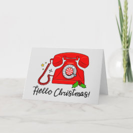 Cartão De Festividades Olá, Natal!Telefone Retroativo