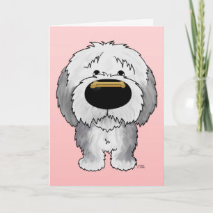 Cartão De Festividades Old English Sheepdog Valentine