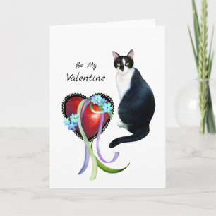 Cartão De Festividades Old Fashioned Cat Valentine's Day Card