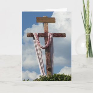 Cartão De Festividades Old Rugged Cross Jesus Easter Resurrection Card