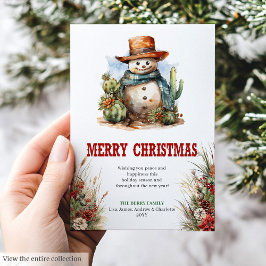 Cartão De Festividades Old West Christmas greeting card printable