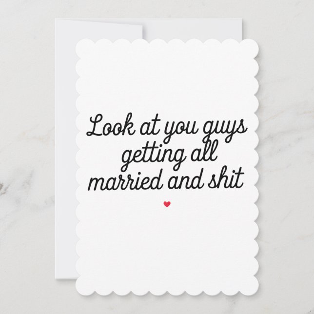 Cartão De Festividades Olhe Para As Caras Que Se Casam E Engraçados (Frente)