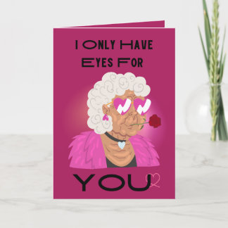 Cartão De Festividades Olhos Para Sua Velhinha Com Dia de os namorados Ro