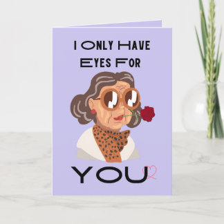 Cartão De Festividades Olhos Para Você Velha Senhora Com Cachecol Dia dos