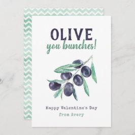 Cartão De Festividades Olive You Bunds Crianças Dias de os namorados