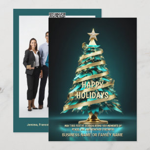 Cartão De Festividades Oncologia da fita de árvores de Natal do câncer de