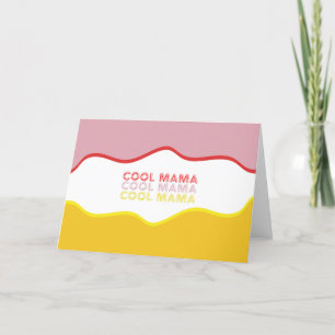 Cartão De Festividades Ondas retrógradas de "Legal Mama" de cor clara