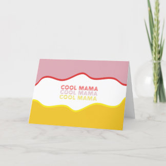 Cartão De Festividades Ondas retrógradas de "Legal Mama" de cor clara