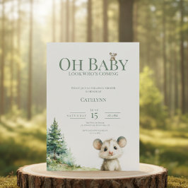 Cartão De Festividades Opossum Baby Shower Invitation • Oh Baby Forest