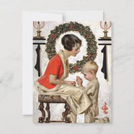 Cartão De Festividades Oração de Natal de Leyendecker 1921