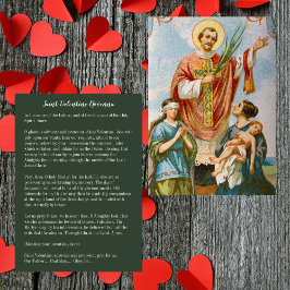 Cartão De Festividades Oração Novena do Santo Católico Valentim