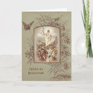 Cartão De Festividades Oração religiosa tradicional espanhola Páscoa