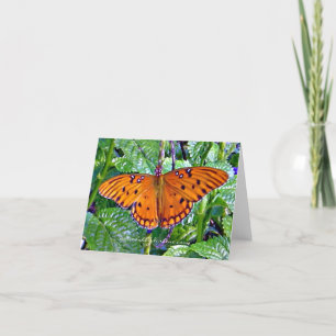 Cartão De Festividades Orange butterfly