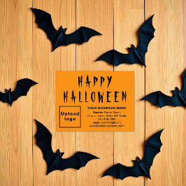 Cartão De Festividades Orange Color Halloween Business Small Flat