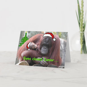 Cartão De Festividades Orangutan Christmas