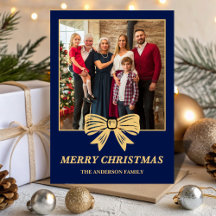 Orçamento Foto de Natal da Família com Laço Azul M