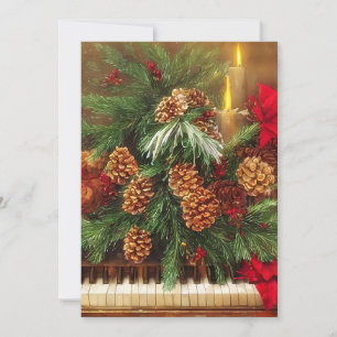 Cartão De Festividades orçamento mini piano de Natal
