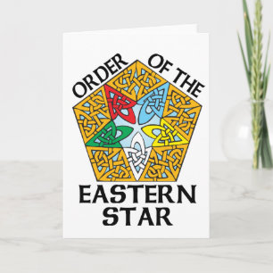 Cartão De Festividades Order of the Eastern Star Celtic Knot design