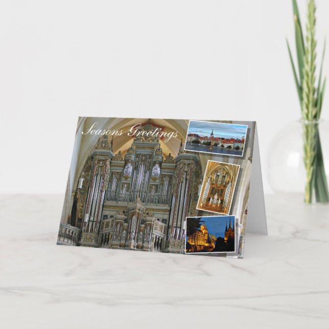 Cartão De Festividades Órgão da igreja de Erfurt Prediger (Frente)