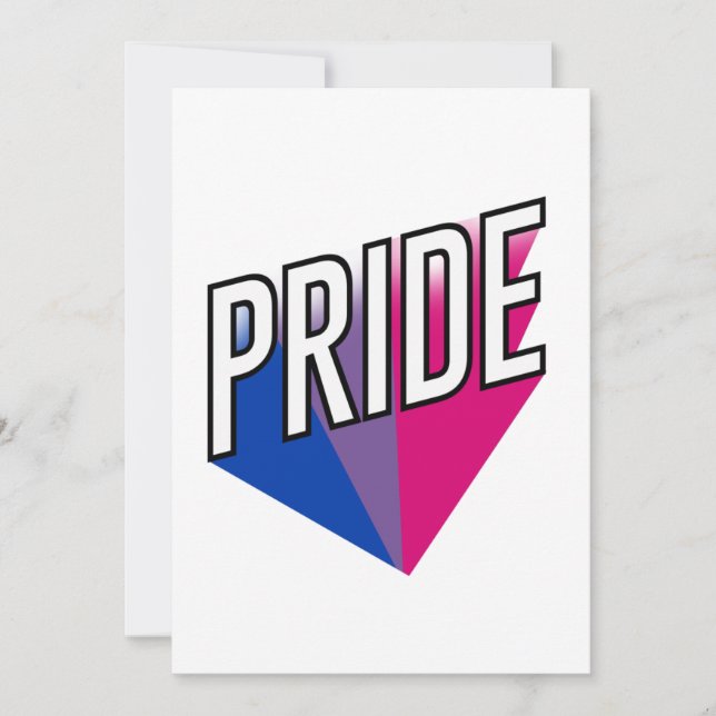 Cartão De Festividades Orgulho Bissexual Explode (Frente)