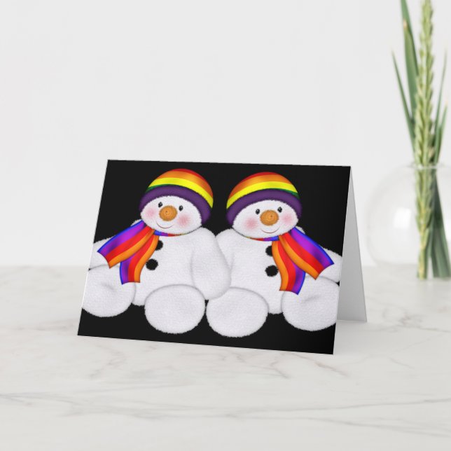 Cartão De Festividades Orgulho do Boneco de Neve (Frente)