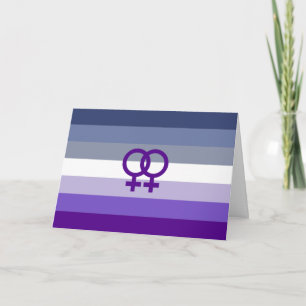Cartão De Festividades Orgulho WLW de amor lésbico
