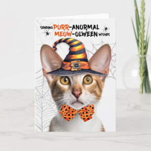 Cartão De Festividades Oriental Shorthair Tabby PURRanormal MEOWolbetween