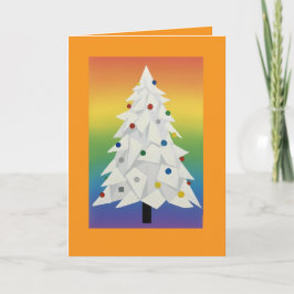 Cartão De Festividades Origami Christmas Tree Folded Card