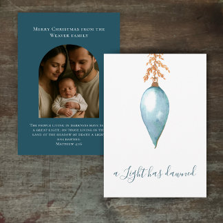 Cartão De Festividades Original Watercolor Christian Christmas Photo