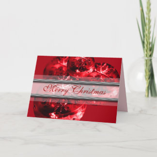 Cartão De Festividades Ornações Feliz de Natal Red Snowflake