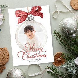 Cartão De Festividades Ornament com Arco Foto Natal