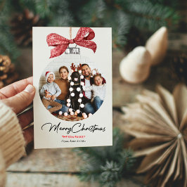 Cartão De Festividades Ornament com Arco Foto Natal